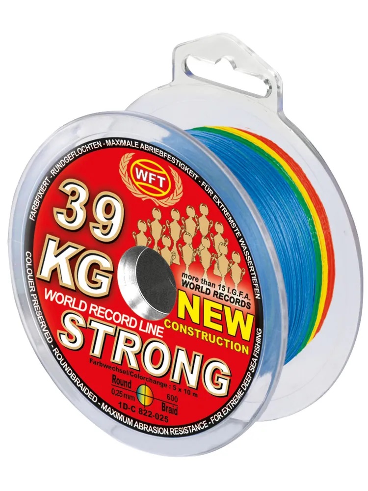 фото Леска плетёная wft kg strong multicolor 600/025