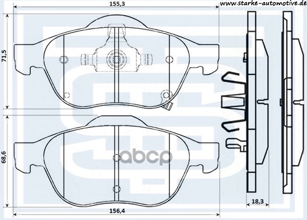 Колодки Тормозные Дисковые Передние Toyota Avensis (T22) 1,8-2,0D --02.2003 Starke С(1-5)-