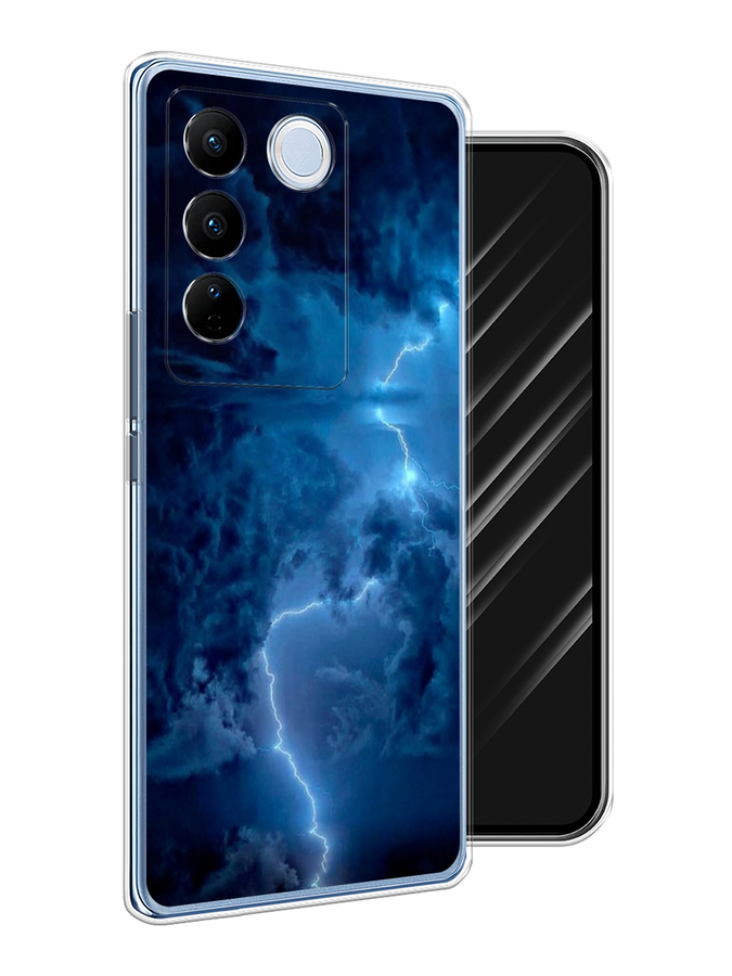 

Чехол Awog на Vivo V27/V27 Pro "Молния", Синий, 268450-4
