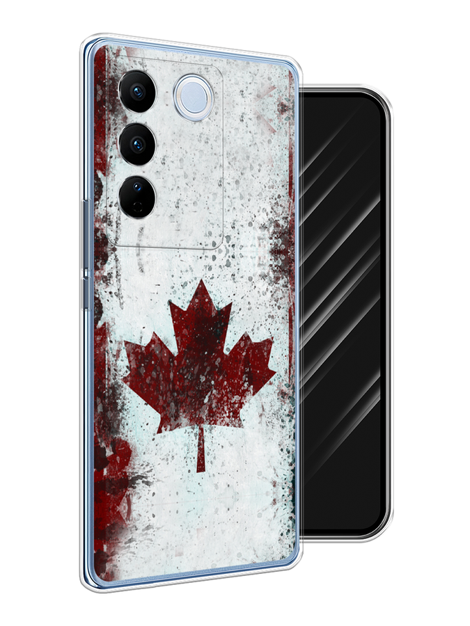 

Чехол Awog на Vivo V27/V27 Pro "Канада", Белый;бордовый;черный, 268450-5