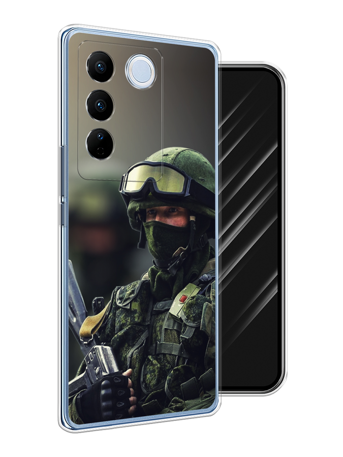 

Чехол Awog на Vivo V27/V27 Pro "Солдат", Зеленый;серый, 268450-5