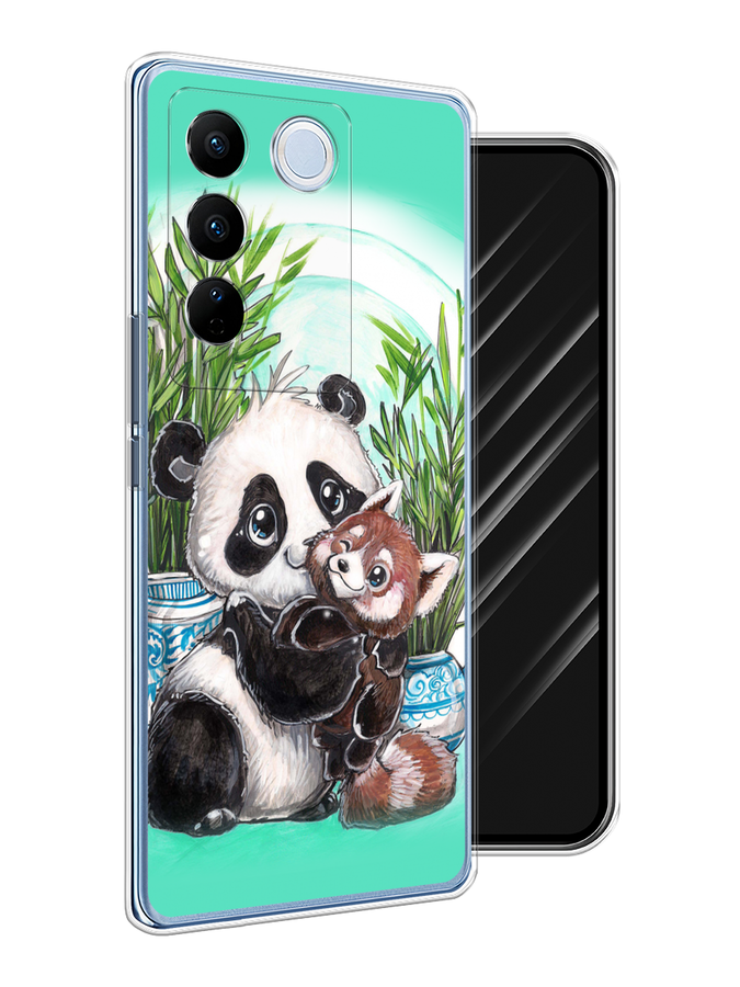 

Чехол Awog на Vivo V27/V27 Pro "Друзья зверята", Бирюзовый;белый;черный, 268450-2