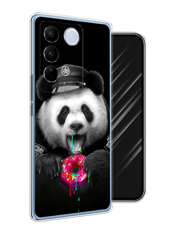 

Чехол Awog на Vivo V27/V27 Pro "Панда police", Черный;белый;розовый, 268450-2