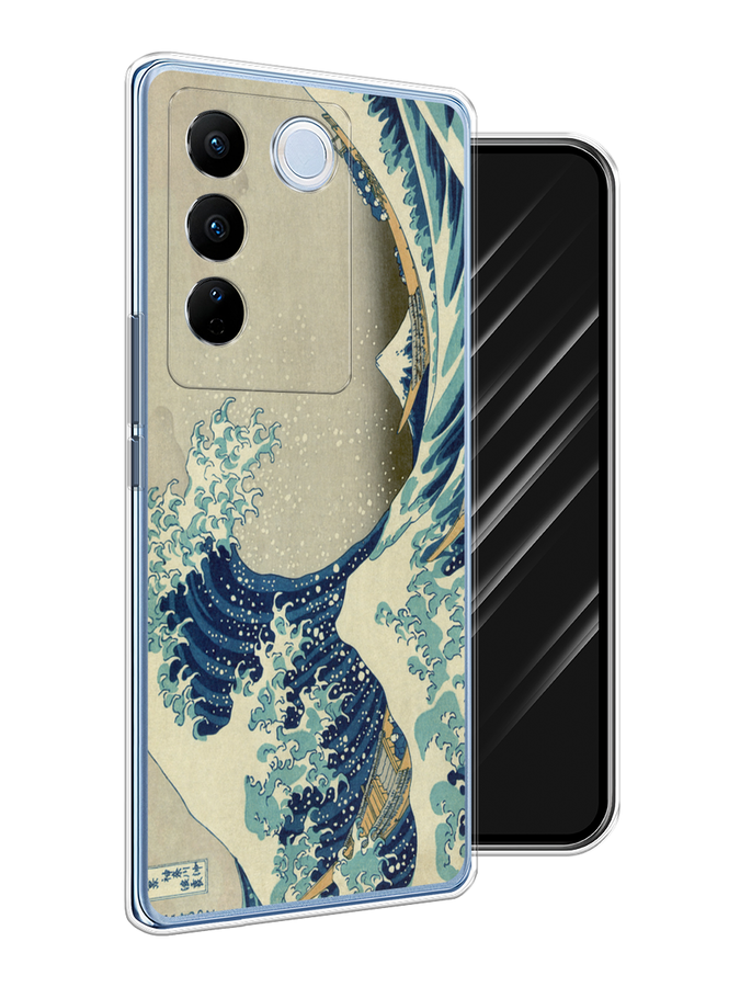 

Чехол Awog на Vivo V27/V27 Pro "Большая волна в Канагаве", Серый;синий;голубой, 268450-9