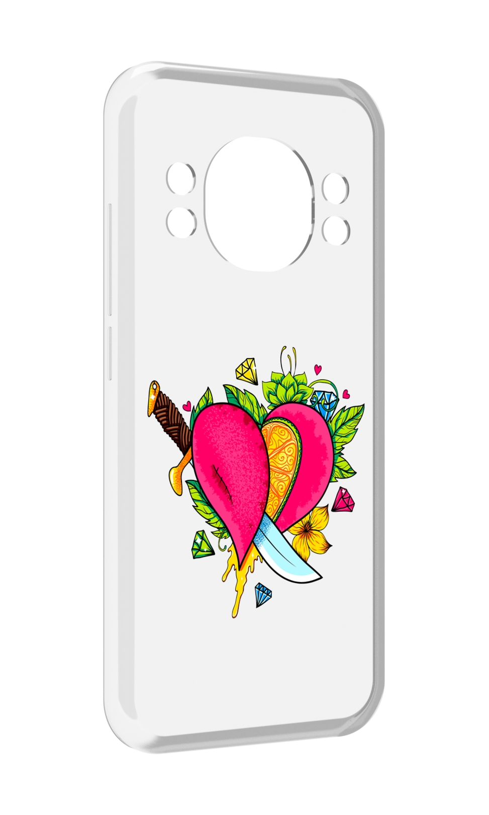 

Чехол MyPads Фруктовое сердце для Doogee S98 / S98 Pro, Прозрачный, Tocco