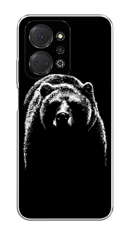 

Чехол на Honor X7A Plus "Медведь в ночи", Белый;черный, 6121850-1