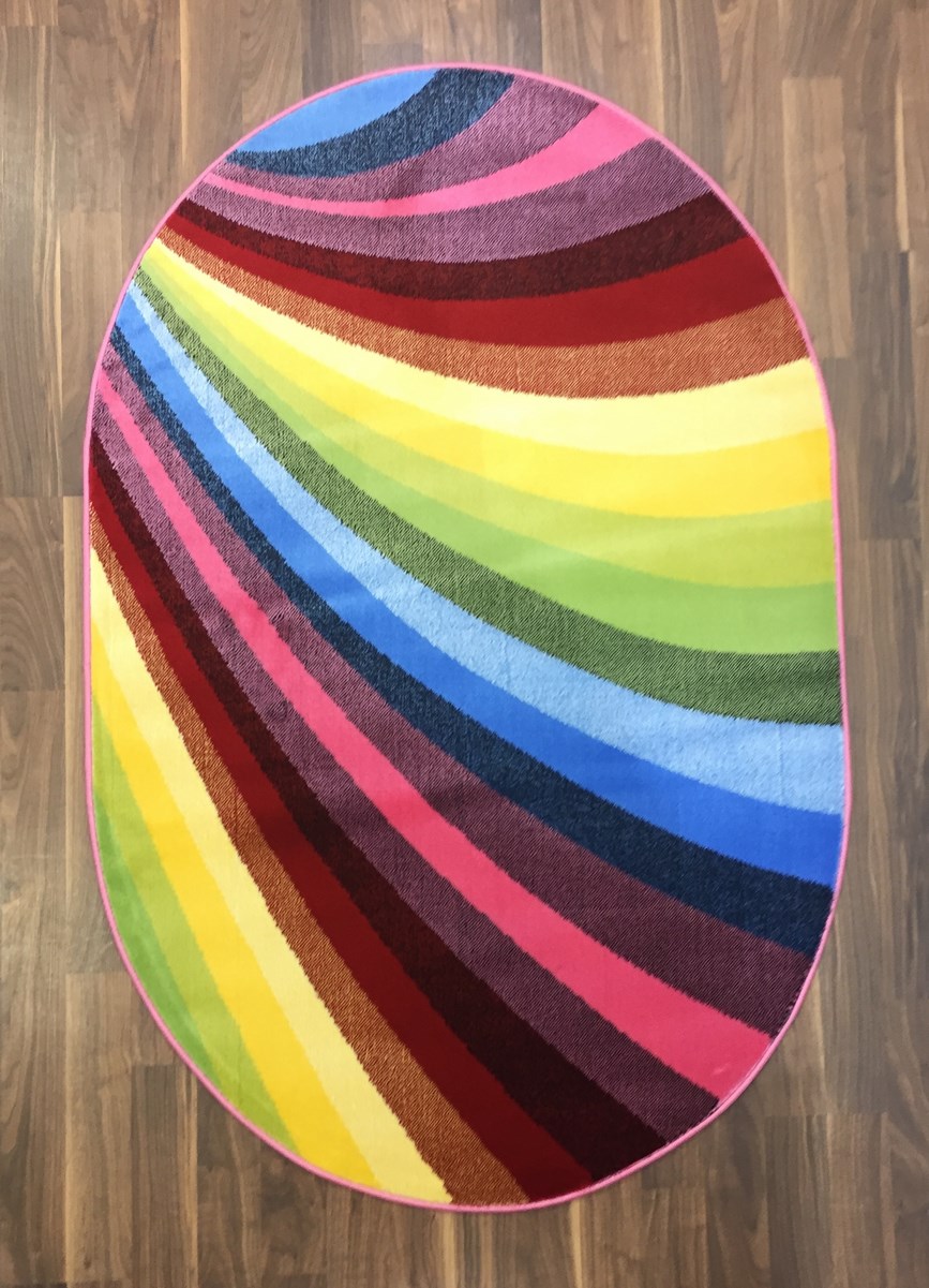 фото Ковер sofia rugs rainbow 4142a овал т.розовый 80x150