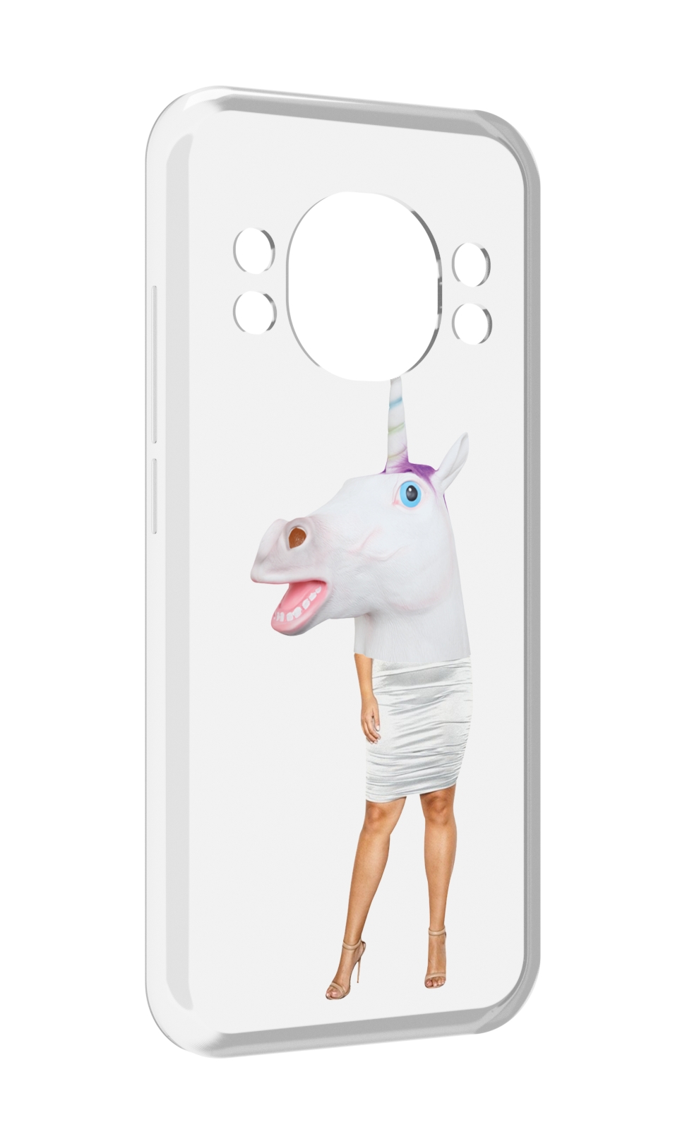 

Чехол MyPads голова-единорога для Doogee S98 / S98 Pro, Прозрачный, Tocco