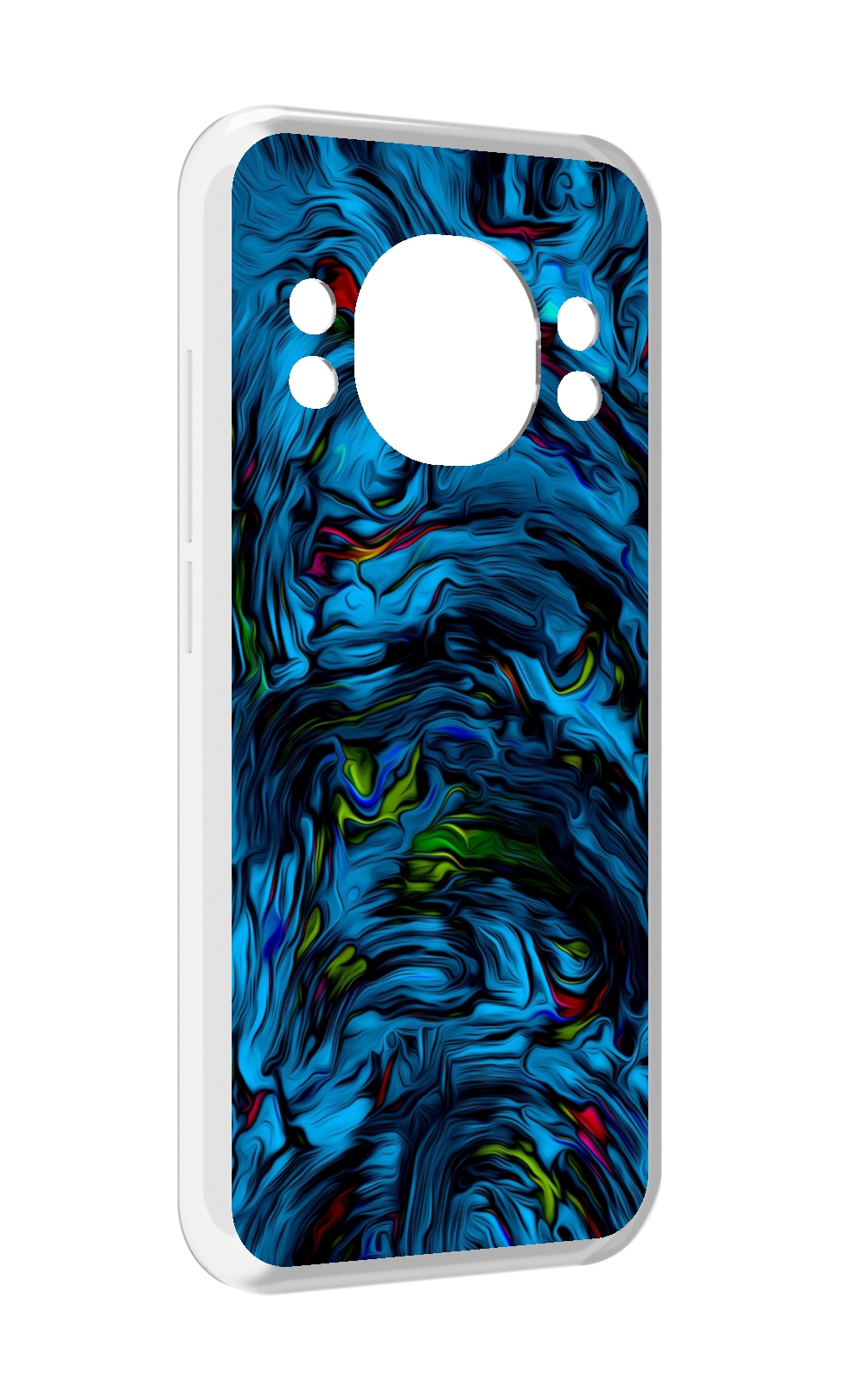 

Чехол MyPads голубая краска в темноте для Doogee S98 / S98 Pro, Прозрачный, Tocco