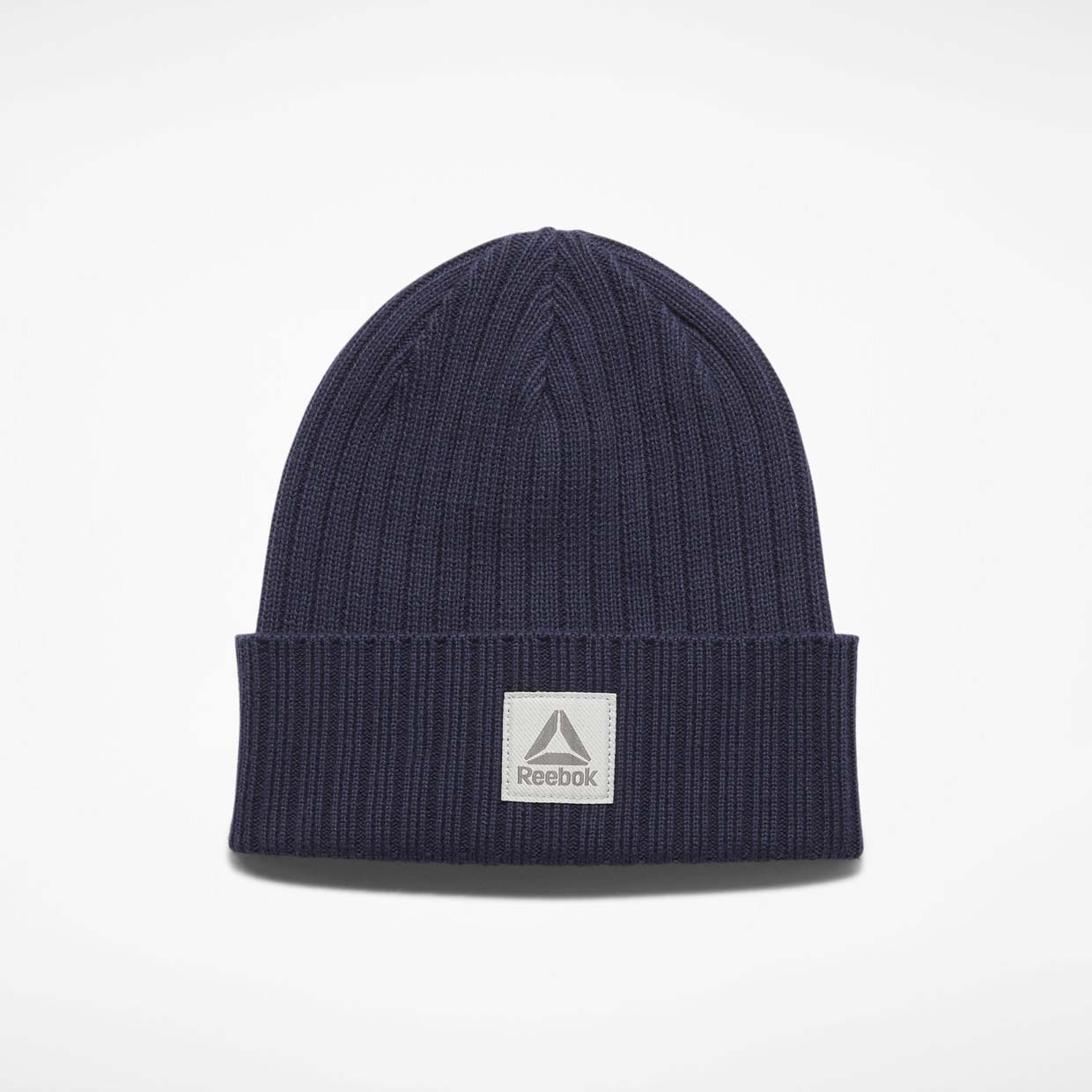 фото Шапка бини мужская reebok act fnd logo beanie синяя р.54-58