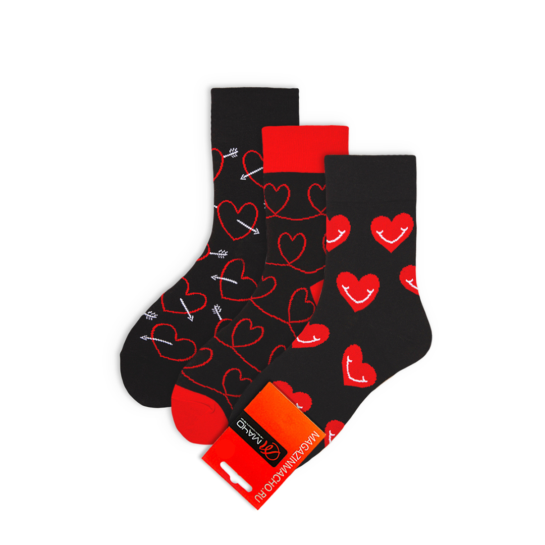 Подарочный набор носков унисекс Мачо 14ФЕВРАЛЯ/ДляЛюбимых разноцветных 41-43