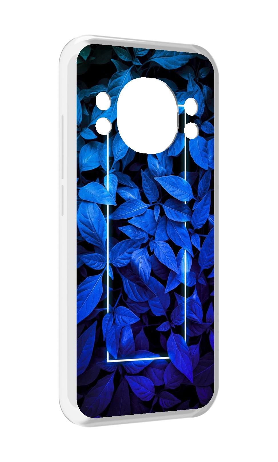 

Чехол MyPads голубые цветочки неон для Doogee S98 / S98 Pro, Прозрачный, Tocco