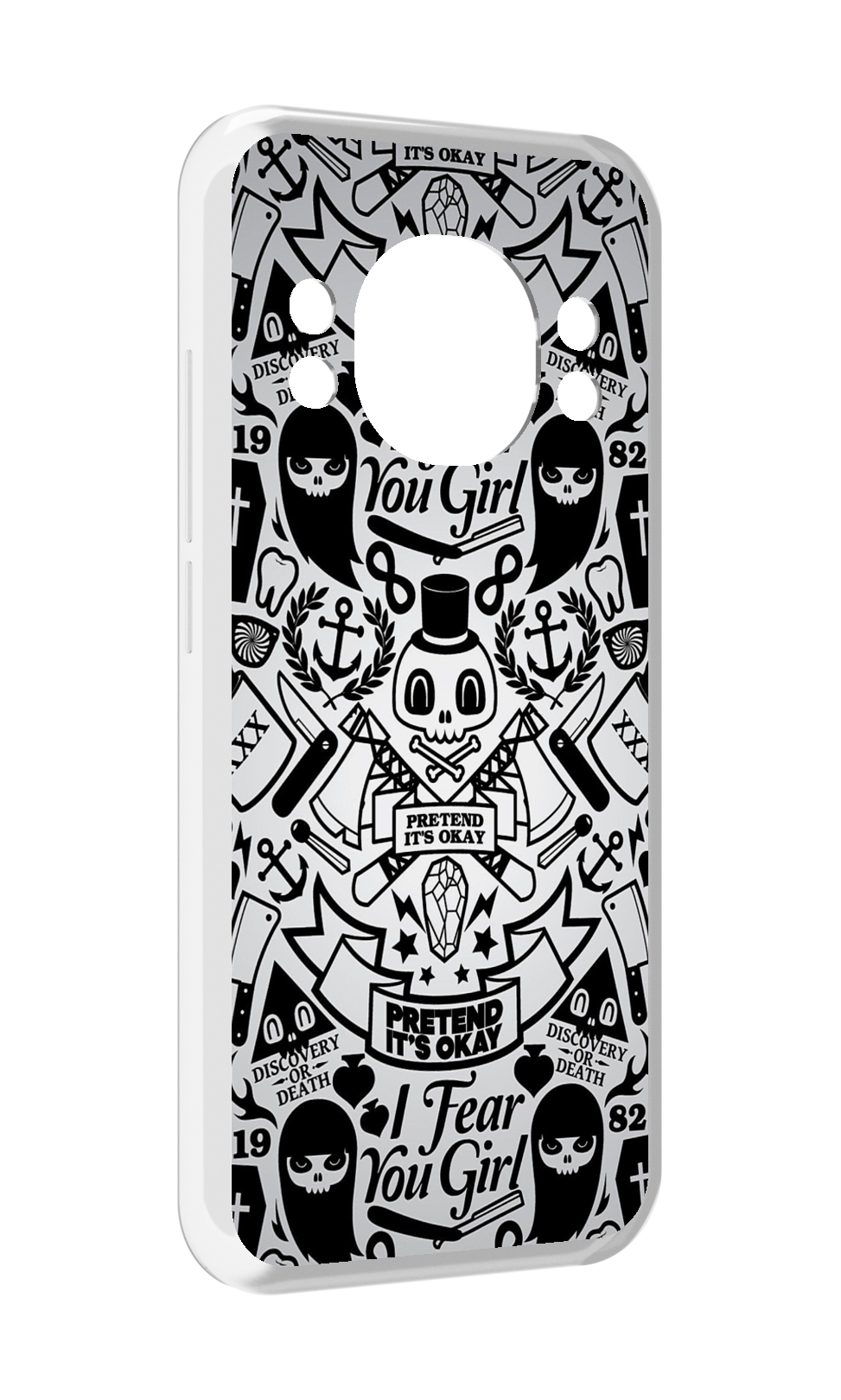 

Чехол MyPads готический-принт для Doogee S98 / S98 Pro, Прозрачный, Tocco