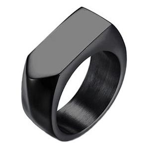 Кольцо печатка из стали р. 19,5 DG Jewelry R257-B