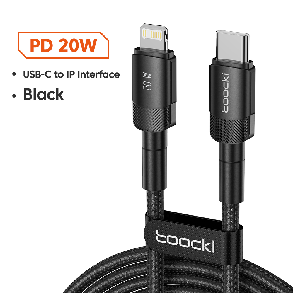 

Кабель Lightning-USB Type-C Toocki TXCTL-HY01 1 м черный, TXCTL-HY01