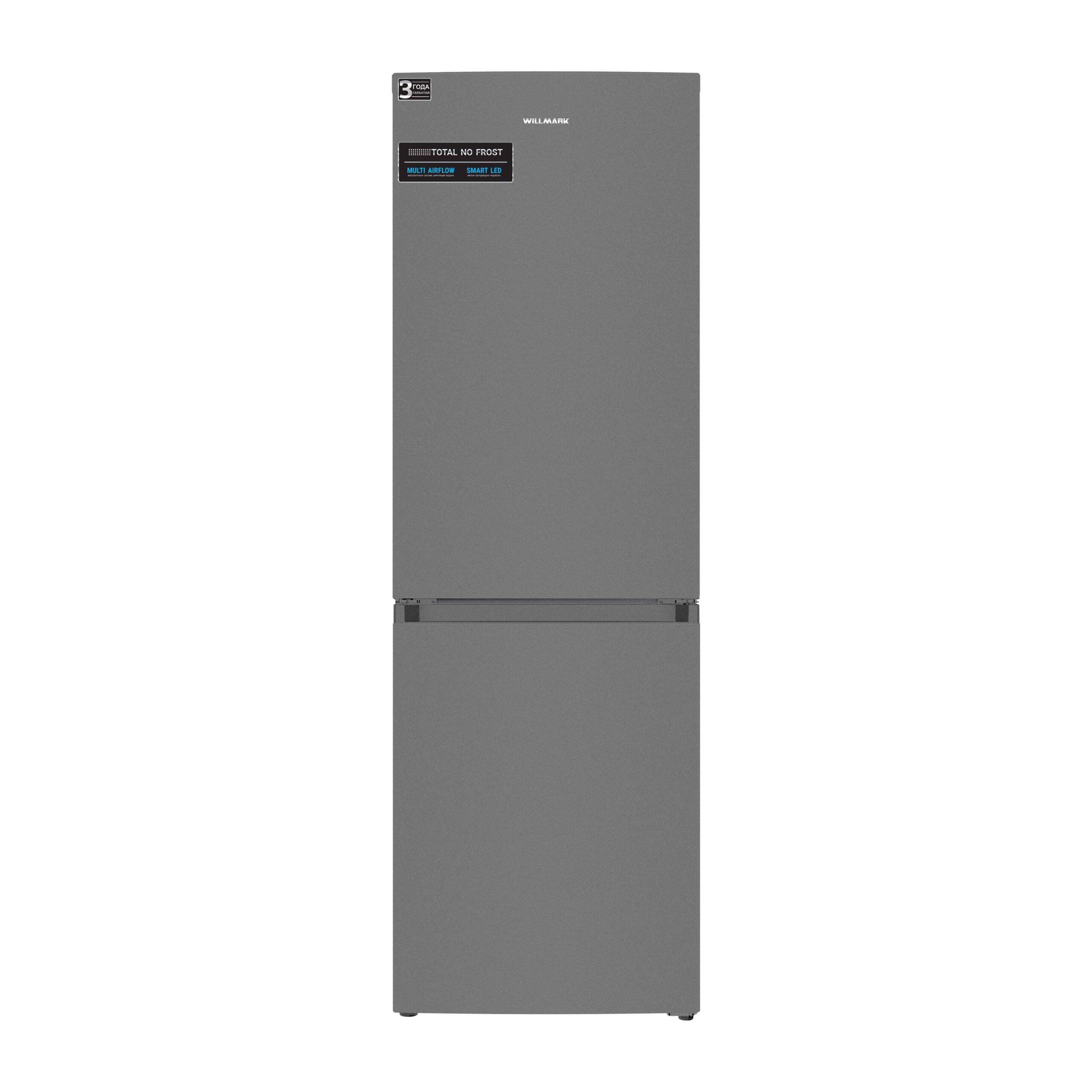 Холодильник WILLMARK RFN-425NFGT серый холодильник evelux fs 2281 x серый