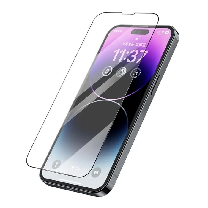 фото Защитное стекло recci hd glass rsp-a18hd для apple iphone 14 plus / 13 pro max-прозрачное