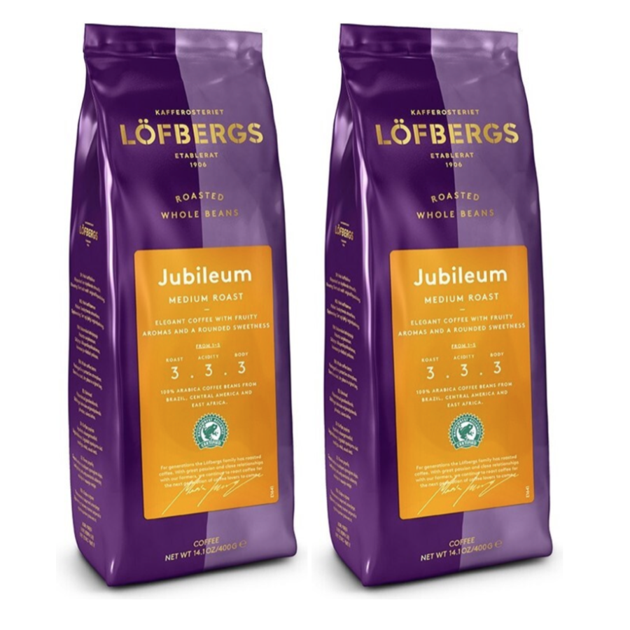 

Кофе в зернах Lofbergs Jubileum, 400 г х 2 шт