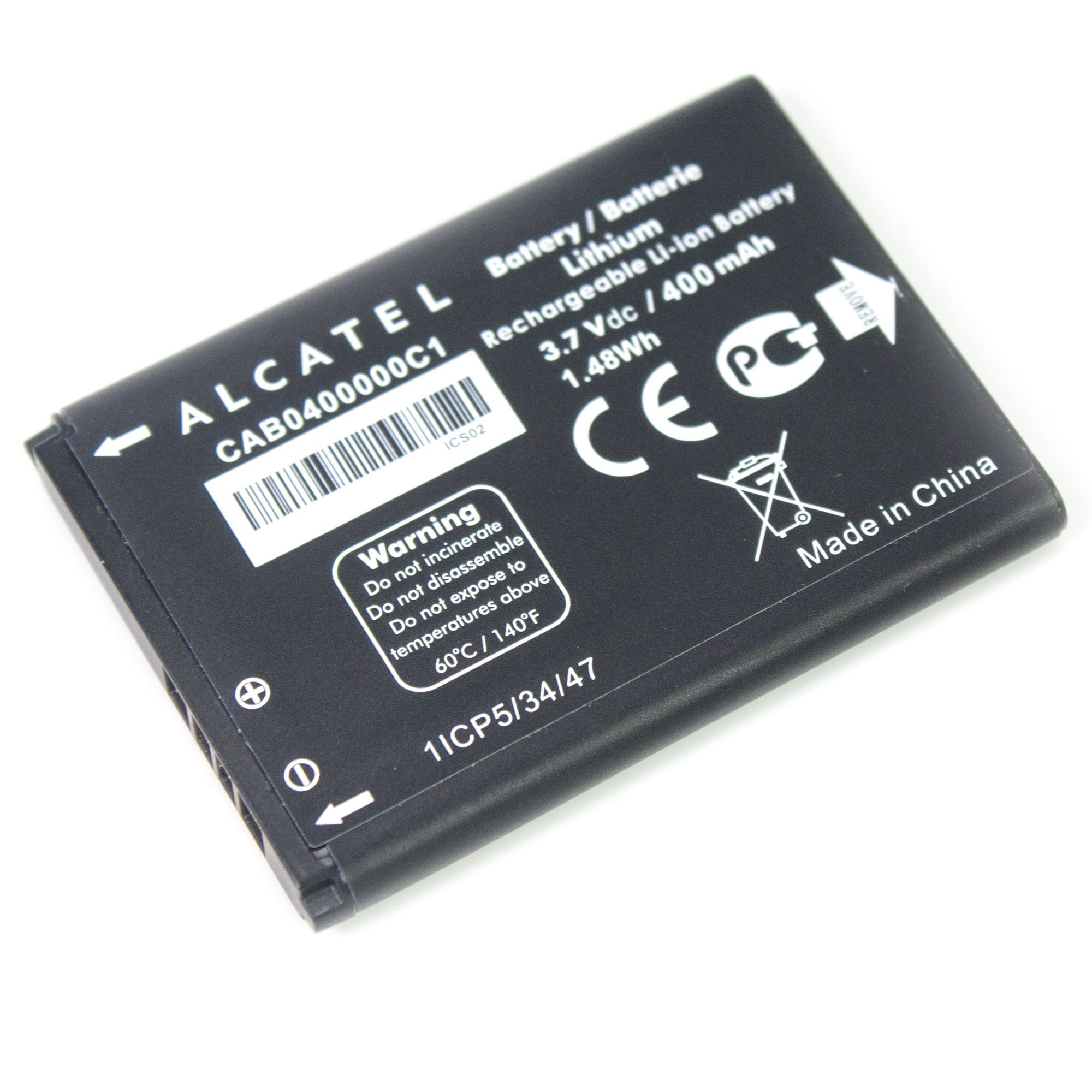 

Аккумулятор Alcatel OT-1035D/OT-1016D/OT-1052D CAB0400000C1/CAB0400011C1 мАч 400