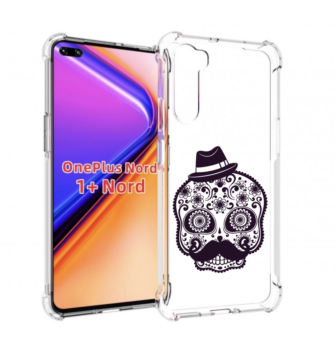 

Чехол MyPads разрисованный скелет для OnePlus Nord / 1+ Nord (1ая версия), Прозрачный, Tocco