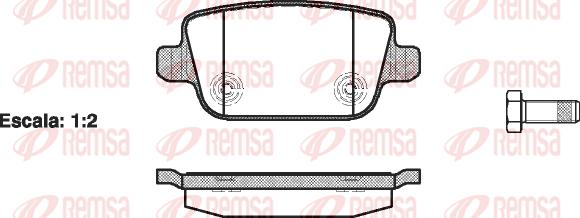

Комплект тормозных колодок Remsa 125600