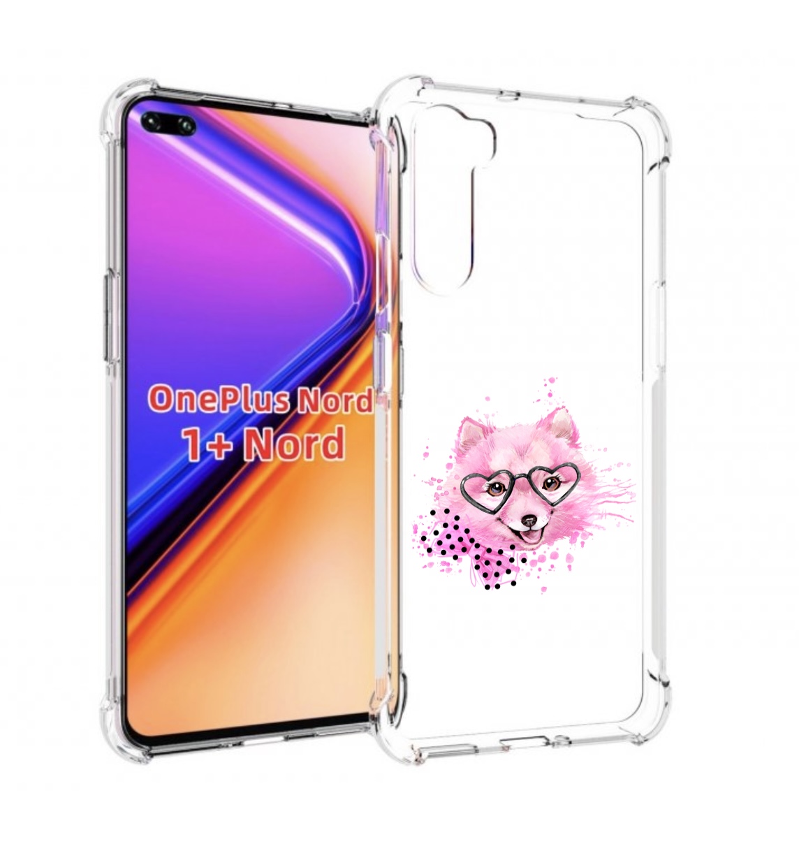 

Чехол MyPads розовый волченок для OnePlus Nord / 1+ Nord (1ая версия), Прозрачный, Tocco