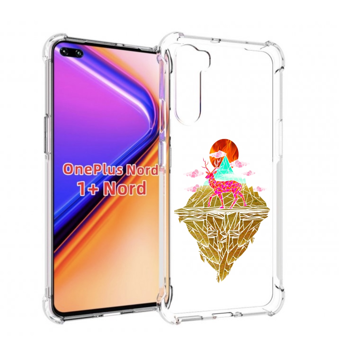 

Чехол MyPads розовый олень абстракция для OnePlus Nord / 1+ Nord (1ая версия), Прозрачный, Tocco