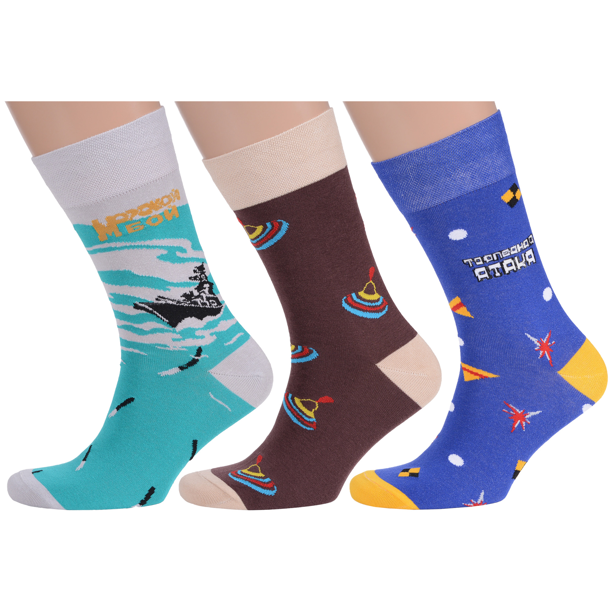 фото Комплект носков мужских moscowsocksclub msk3-м21 разноцветных 25