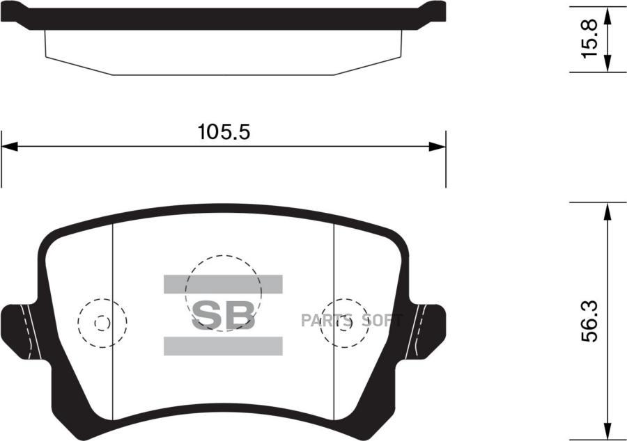 

Тормозные колодки Sangsin brake задние дисковые SP2263