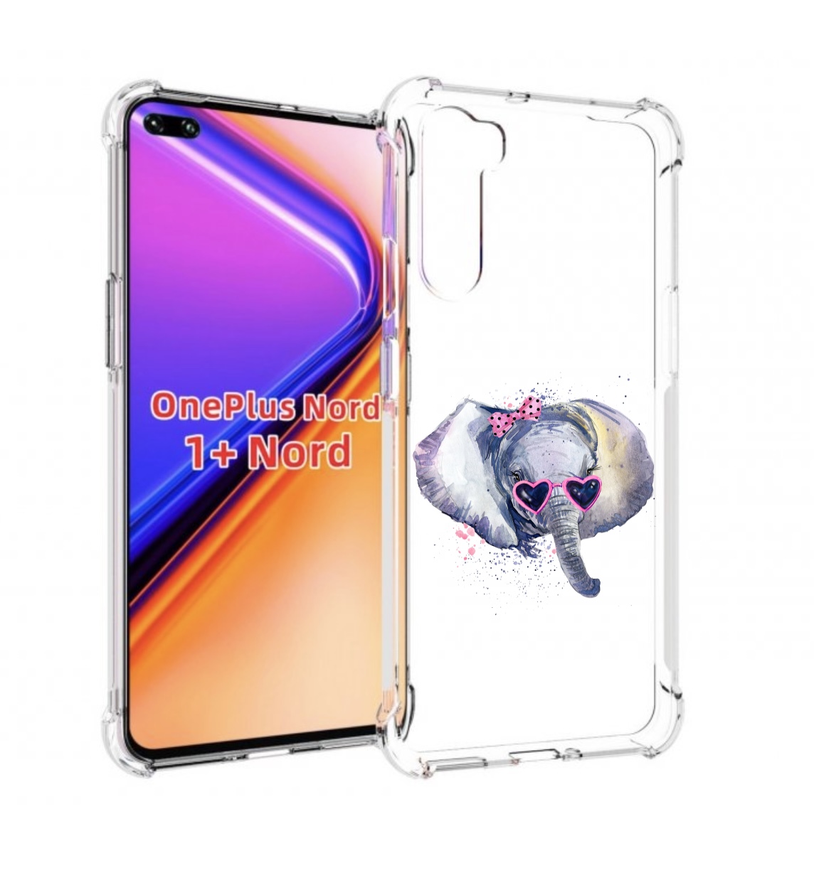 

Чехол MyPads слоник в очках для OnePlus Nord / 1+ Nord (1ая версия), Прозрачный, Tocco