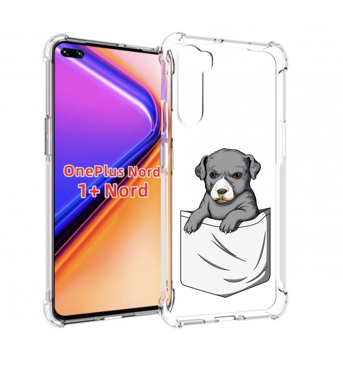 

Чехол MyPads собачка в кармане для OnePlus Nord / 1+ Nord (1ая версия), Прозрачный, Tocco