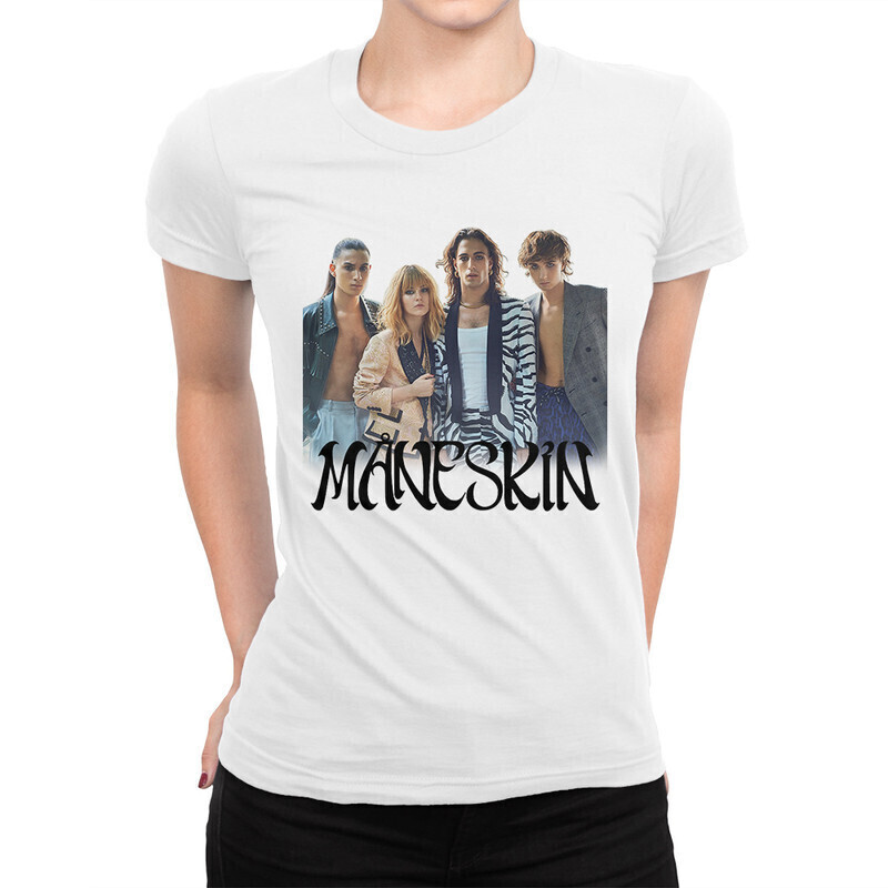 

Футболка женская Dream Shirts Maneskin 10002251 белая 3XL, Maneskin 10002251