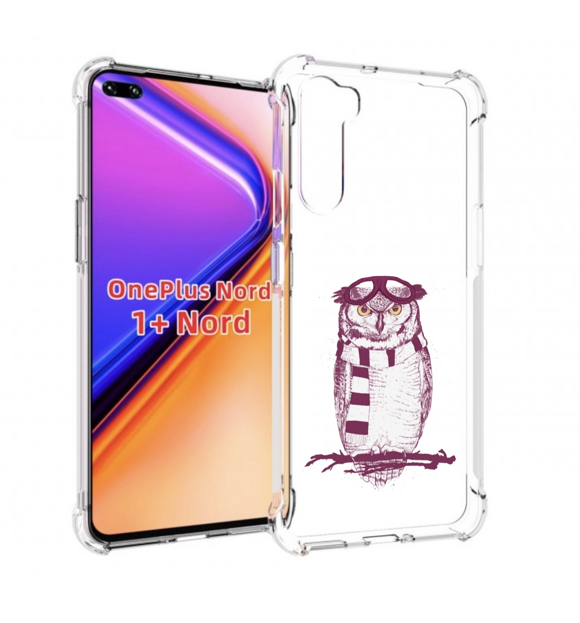 

Чехол MyPads сова-летчик для OnePlus Nord / 1+ Nord (1ая версия), Прозрачный, Tocco