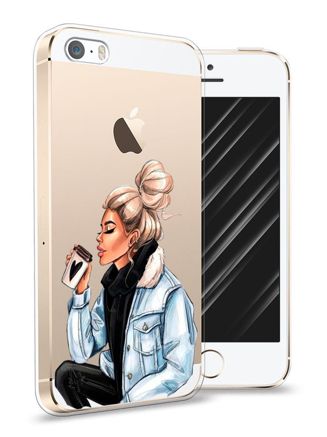 

Чехол Awog на Apple iPhone 5/5S/SE / Айфон 5/5S/SE "Cute girl", Разноцветный, 10350-7