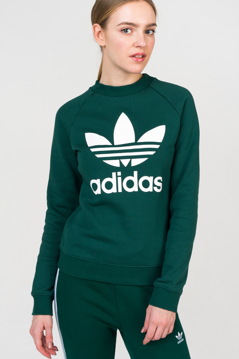 фото Толстовка женская adidas dv2623 зеленая 40 ru