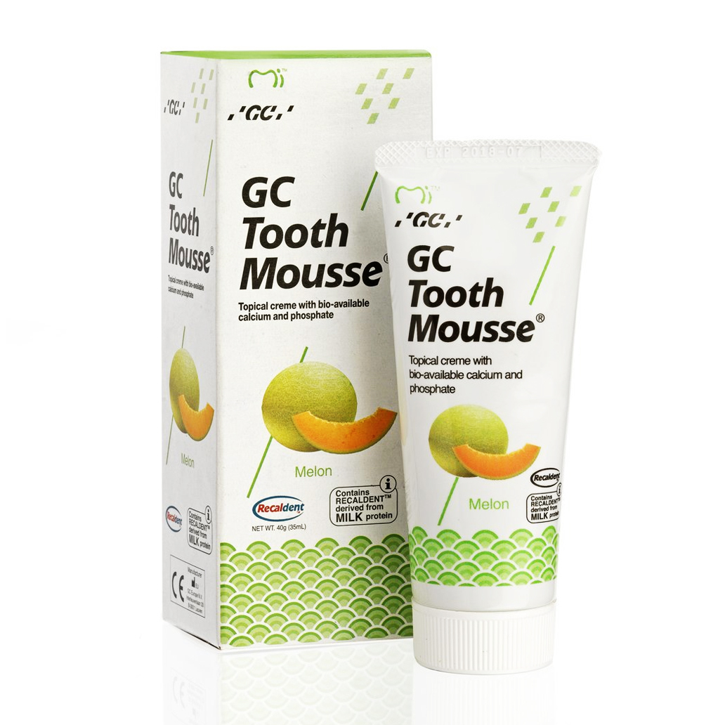 Реминерализующий гель GC Tooth Mousse со вкусом дыни, 35 мл global white гель реминерализирующий для полости рта яблоко мята со фтором 40 мл
