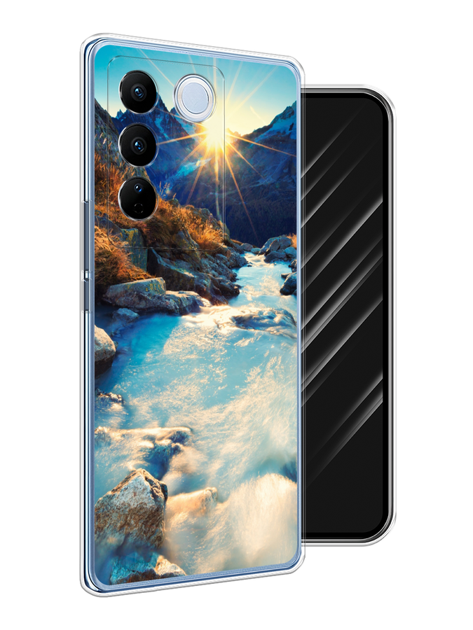 

Чехол Awog на Vivo V27/V27 Pro "Восход 7", Коричневый;белый;голубой, 268450-4