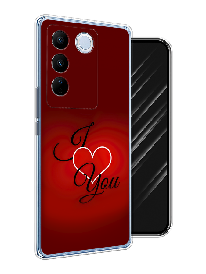 

Чехол Awog на Vivo V27/V27 Pro "I love you 3", Красный;бордовый;черный, 268450-6