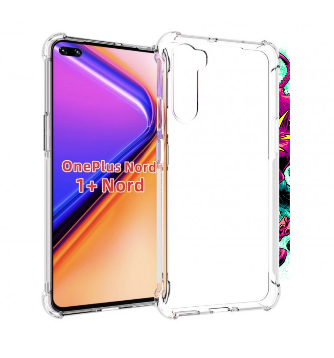

Чехол MyPads фиолетовый кракен для OnePlus Nord / 1+ Nord (1ая версия), Прозрачный, Tocco