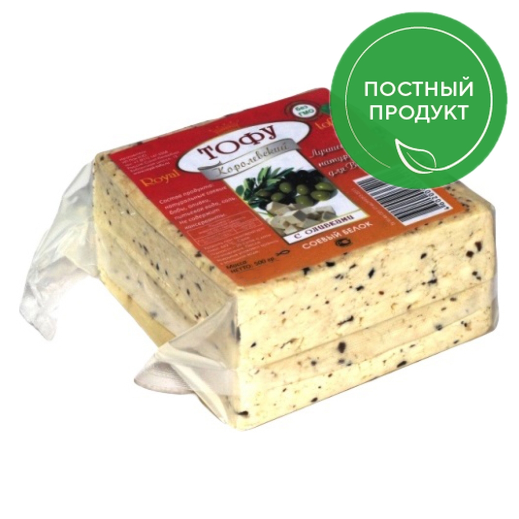 

Сыр мягкий Royal tofu Тофу с оливками 500 г