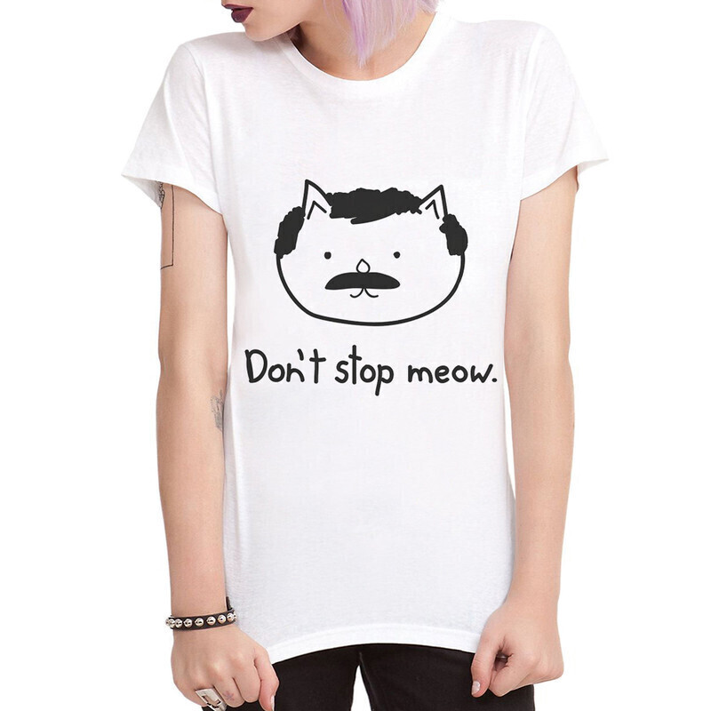 

Футболка женская Dream Shirts Queen - Don't Stop Meow 10002451 белая 3XL, Queen - Don't Stop Meow 10002451