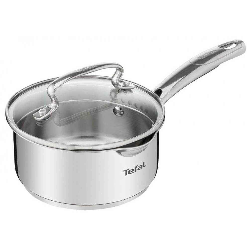 Ковш Tefal Duetto с крышкой, нержавеющая сталь, диаметр 16 см, 1,4 л