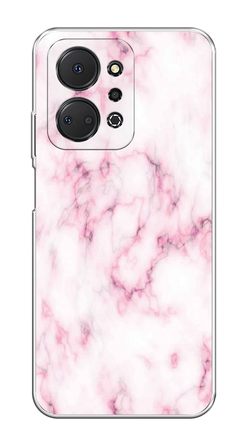 

Чехол на Honor X7A Plus "Мрамор с розовым", Белый;розовый, 6121850-1