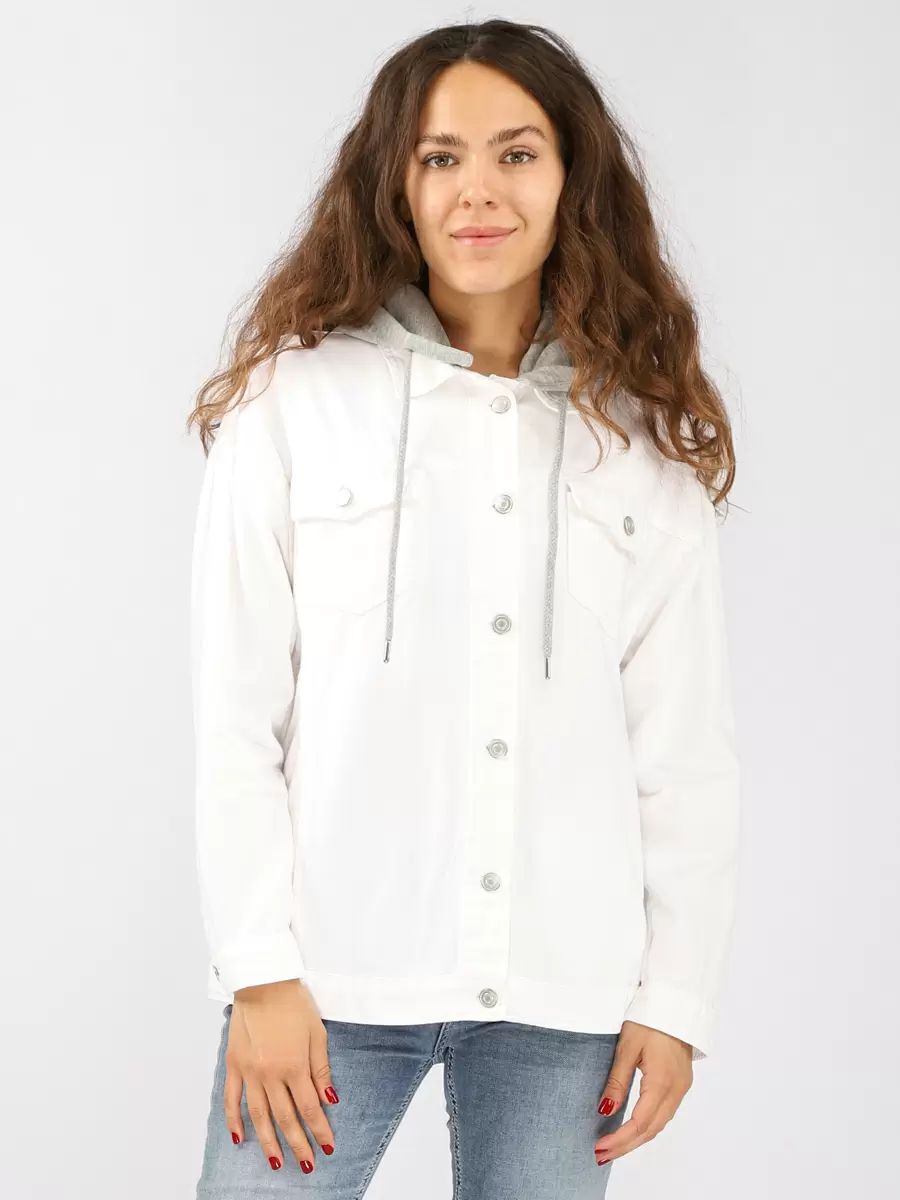 Джинсовая куртка женская JOGGY SQ69753 белая XS