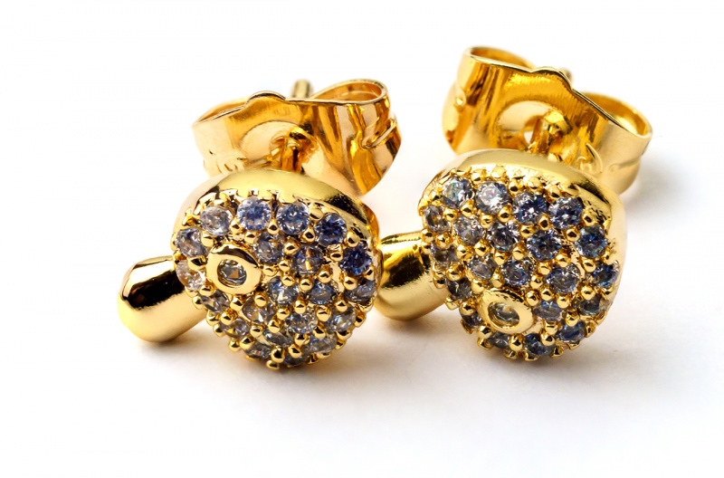 

Серьги пусеты из бижутерного сплава Xuping Jewelry x4820202-27, фианит, x620232-14