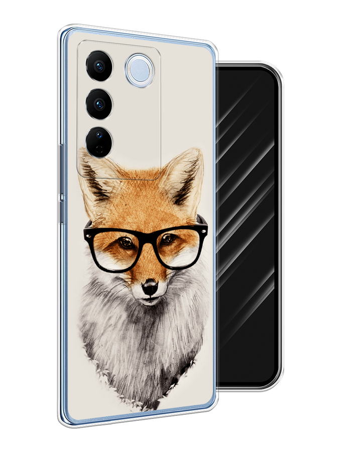 

Чехол Awog на Vivo V27/V27 Pro "Лиса в очках", Бежевый, 268450-10