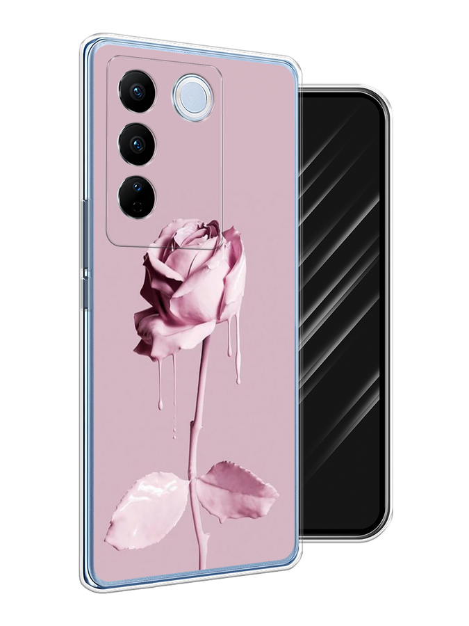 

Чехол Awog на Vivo V27/V27 Pro "Роза в краске", Белый;розовый, 268450-8
