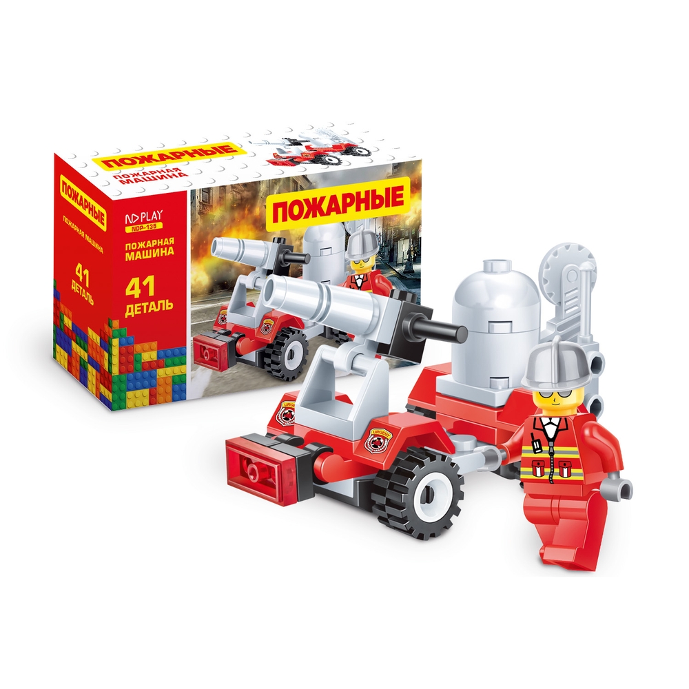 

Конструктор пластиковый ND Play Пожарная машина, 41 деталь