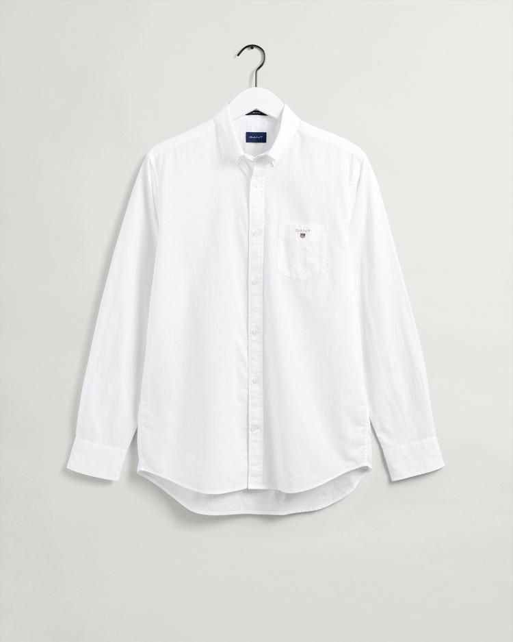 

Рубашка мужская GANT 3018670 белая L, Белый, 3018670