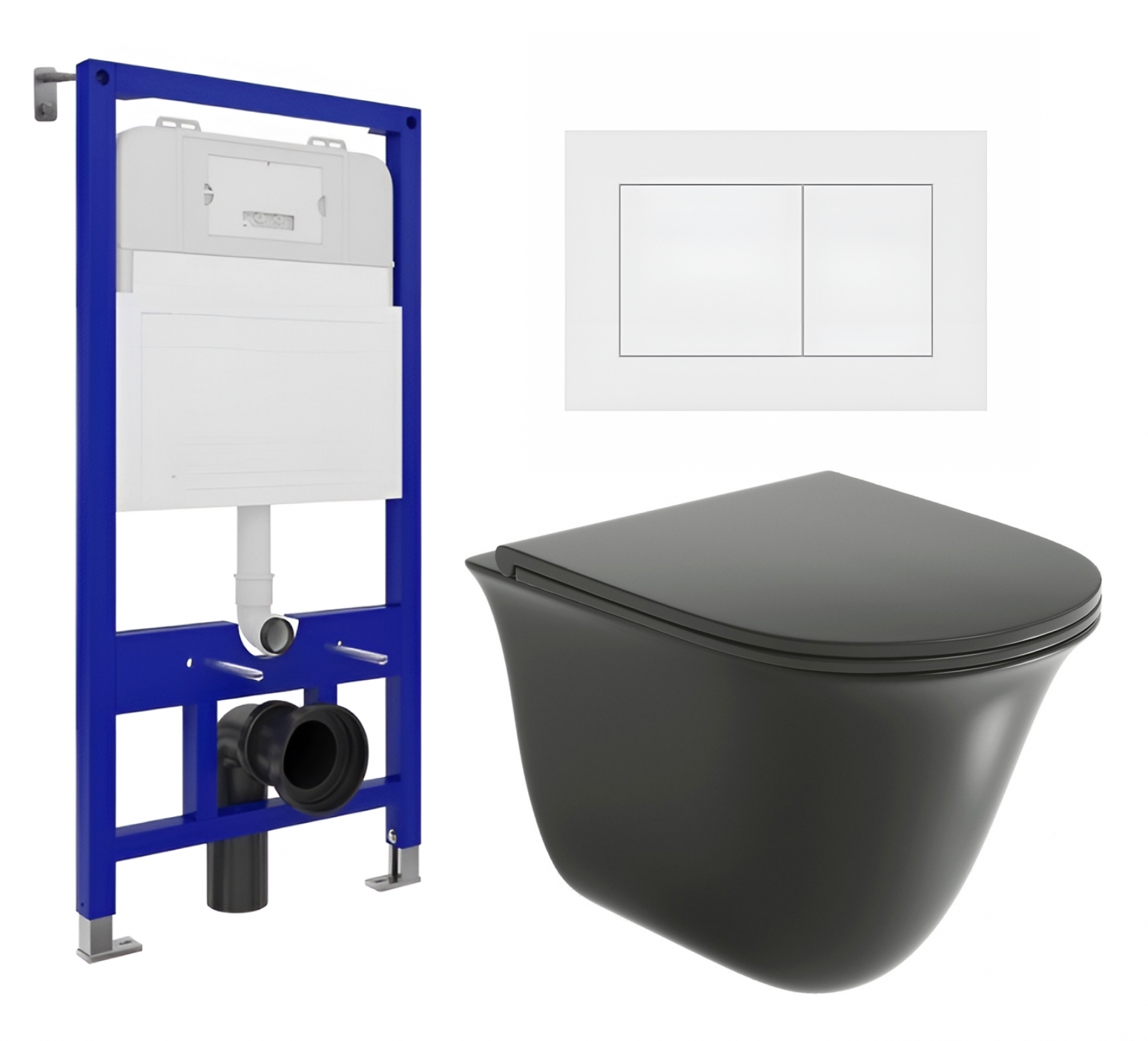 Комплект инсталляция Enio Tecnico подвесной унитаз Grossman BMS кнопка белая 35671₽